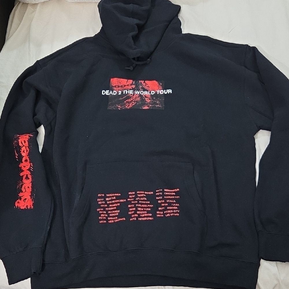 BLACKBEAR World Tour Black Hoodie with Red Graphics